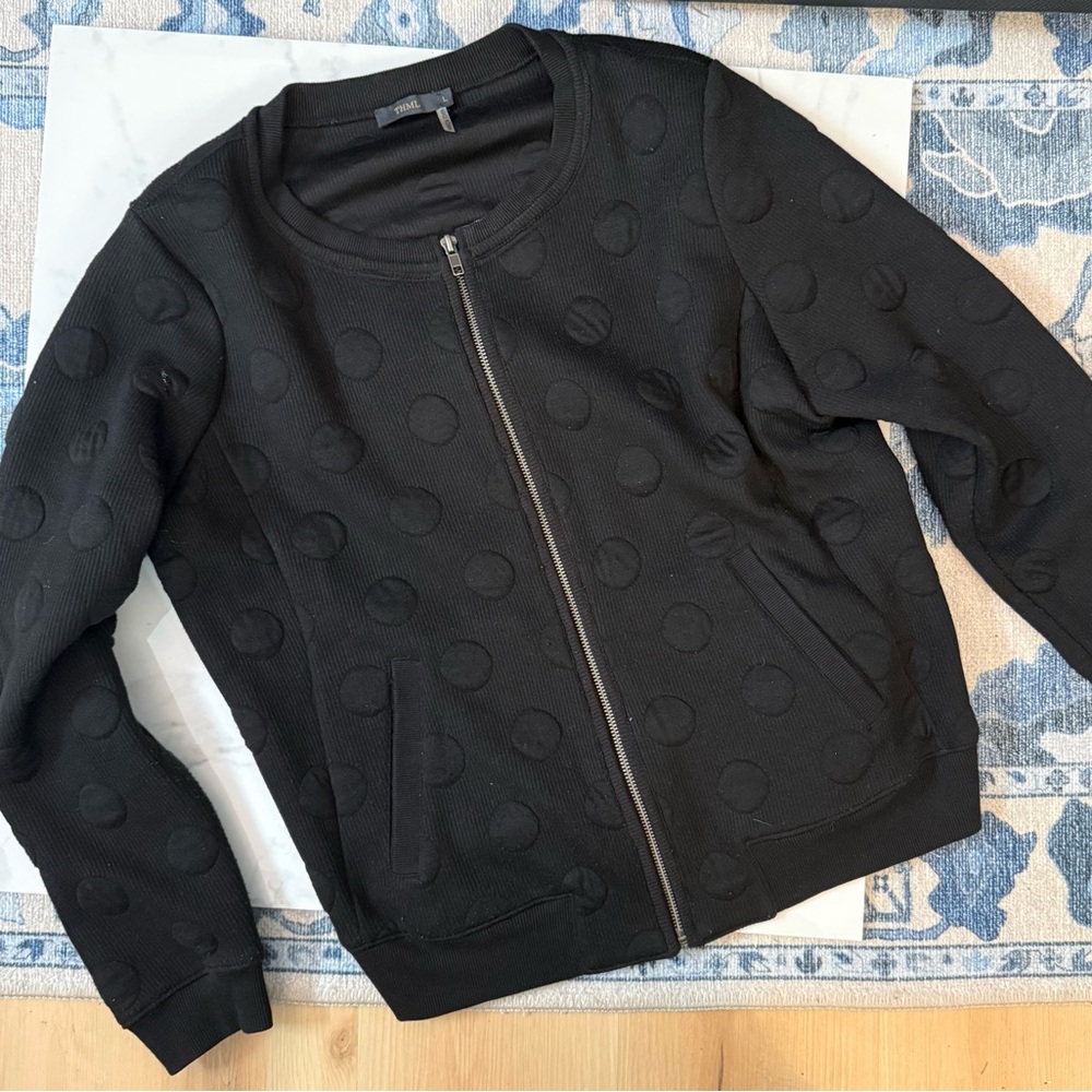 THML Black Polka Dot Bomber Jacket